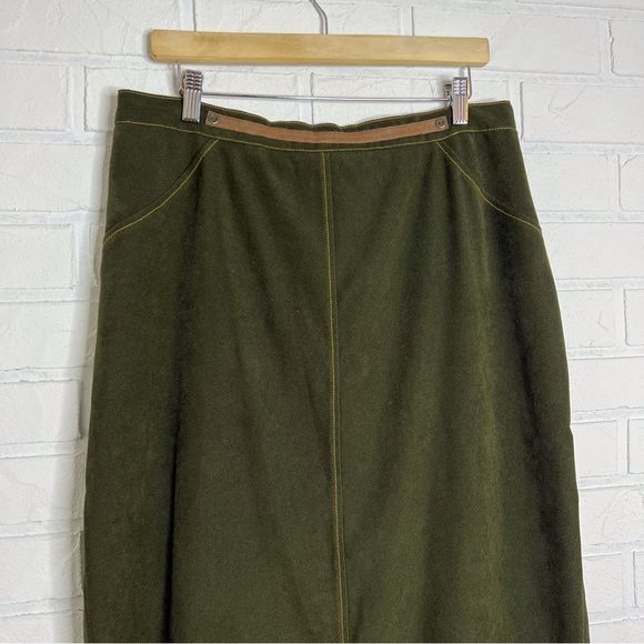 SOLD Vintage forest green maxi skirt 15 - Picture 4 of 10